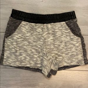 SOLD Knit shorts, leather band
